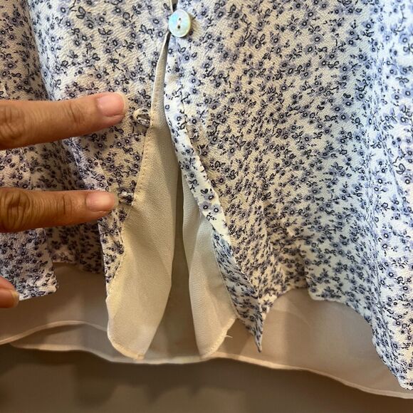 Rails Helena Blue Garden Floral Dress Women Sz. Medium Blue Cottagecore *FLAW - Picture 14 of 14